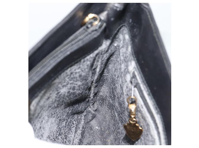 Borsa a Spalla GUCCI Micro GG Supreme PVC Nero Oro 001 14 0934 Auth mr2775 D'oro - vista 18