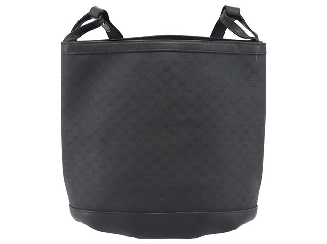 Borsa a Spalla GUCCI Micro GG Supreme PVC Nero Oro 001 14 0934 Auth mr2775 D'oro - vista 2