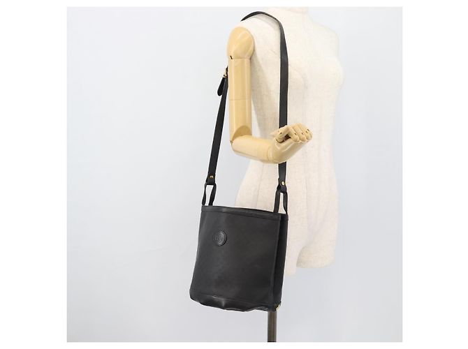 Borsa a Spalla GUCCI Micro GG Supreme PVC Nero Oro 001 14 0934 Auth mr2775 D'oro - vista 24
