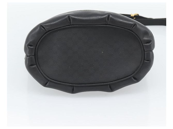 Borsa a Spalla GUCCI Micro GG Supreme PVC Nero Oro 001 14 0934 Auth mr2775 D'oro - vista 5