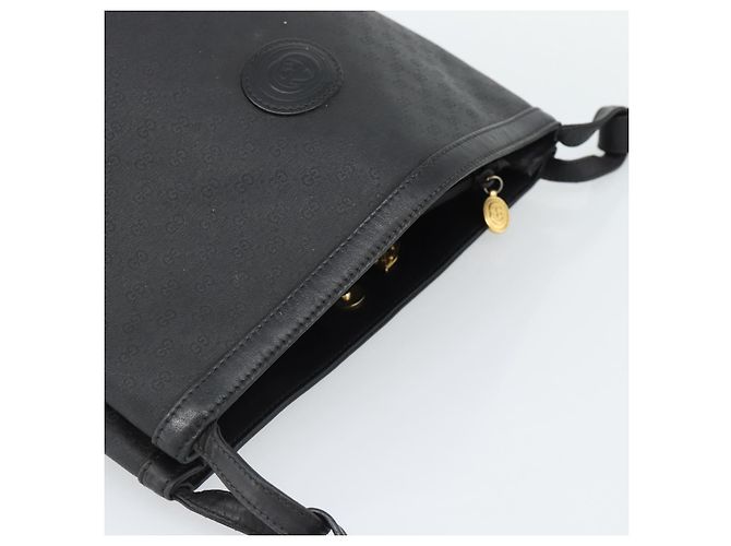 Borsa a Spalla GUCCI Micro GG Supreme PVC Nero Oro 001 14 0934 Auth mr2775 D'oro - vista 6