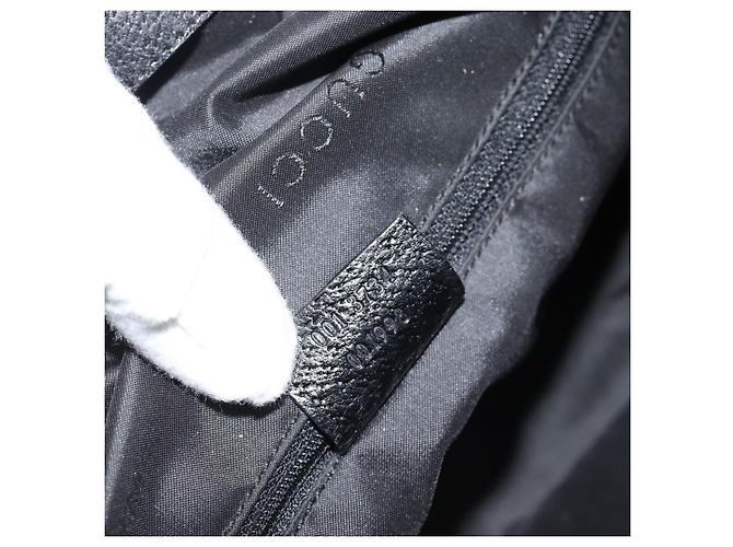 Borsa GUCCI Nylon Nero Argento 001 3734 Auth mr2639 - vista 12