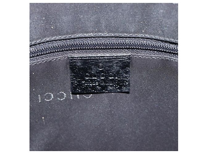 Borsa GUCCI Nylon Nero Argento 001 3734 Auth mr2639 - vista 18