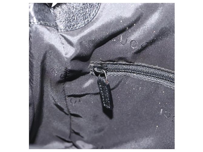 Borsa GUCCI Nylon Nero Argento 001 3734 Auth mr2639 - vista 21