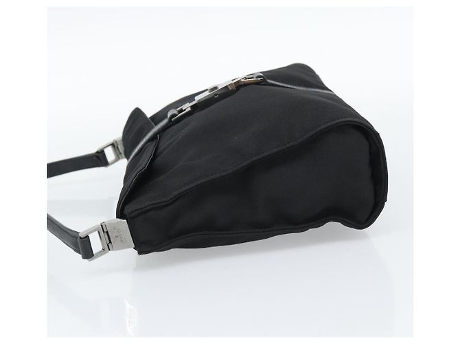 Borsa GUCCI Nylon Nero Argento 001 3734 Auth mr2639 - vista 3