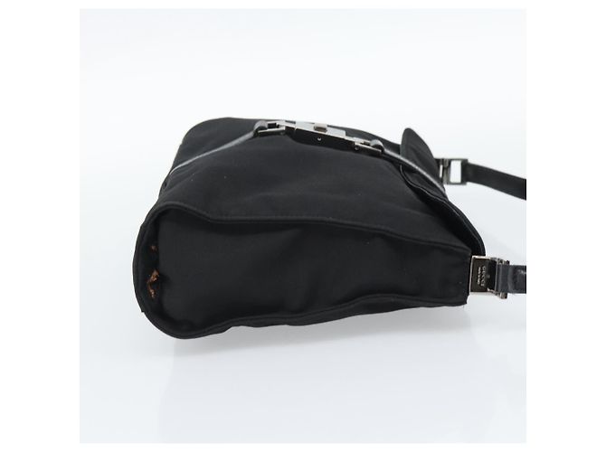 Borsa GUCCI Nylon Nero Argento 001 3734 Auth mr2639 - vista 4