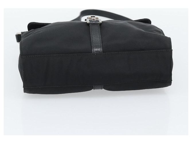 Borsa GUCCI Nylon Nero Argento 001 3734 Auth mr2639 - vista 5