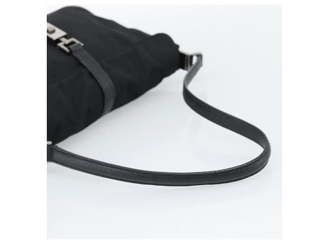 Borsa GUCCI Nylon Nero Argento 001 3734 Auth mr2639 - vista 7