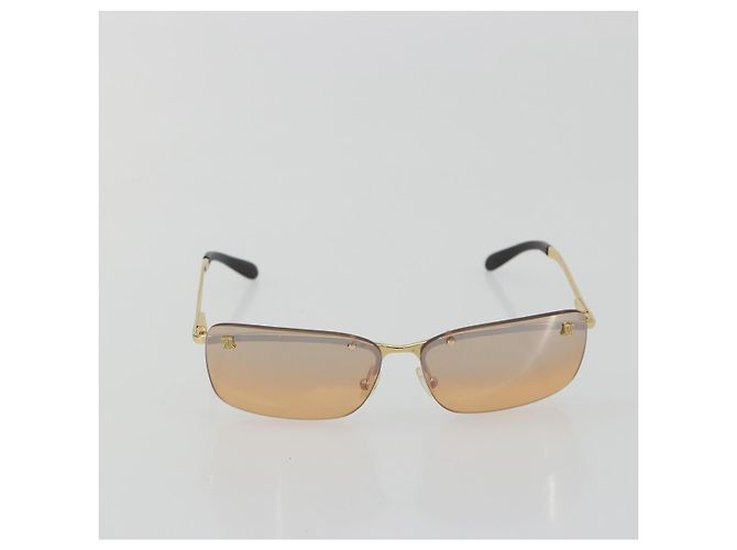 Céline Gafas de sol sin montura CELINE C Macadam Metal Marrón Oro Auth BA14022V Castaño Dorado - vista 13