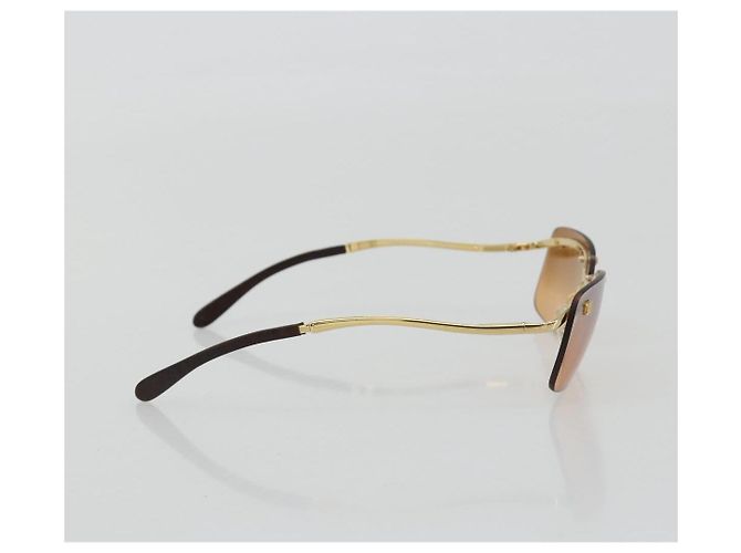 Céline Gafas de sol sin montura CELINE C Macadam Metal Marrón Oro Auth BA14022V Castaño Dorado - vista 4