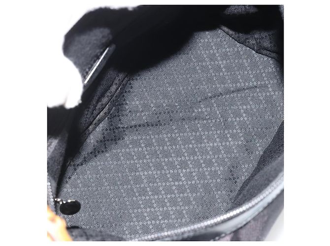 Borsa a mano GUCCI Bamboo in tela nera e argento 000 1956 0531 Auth gh2209A Nero - vista 11