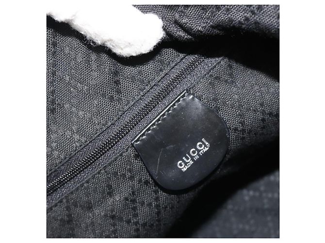 Borsa a mano GUCCI Bamboo in tela nera e argento 000 1956 0531 Auth gh2209A Nero - vista 17