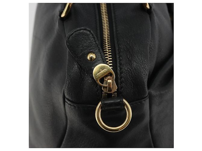 Borsa Salvatore Ferragamo Vala in Pelle Nera e Oro Auth BA13758 Nero D'oro - vista 10