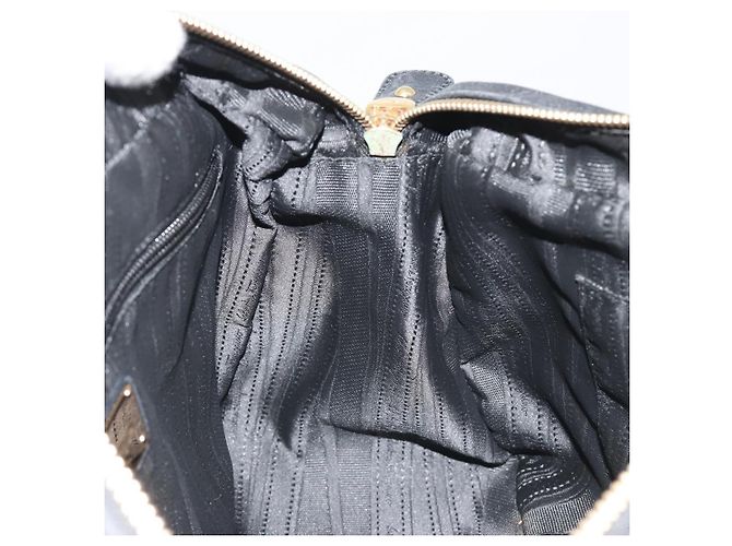 Borsa Salvatore Ferragamo Vala in Pelle Nera e Oro Auth BA13758 Nero D'oro - vista 19