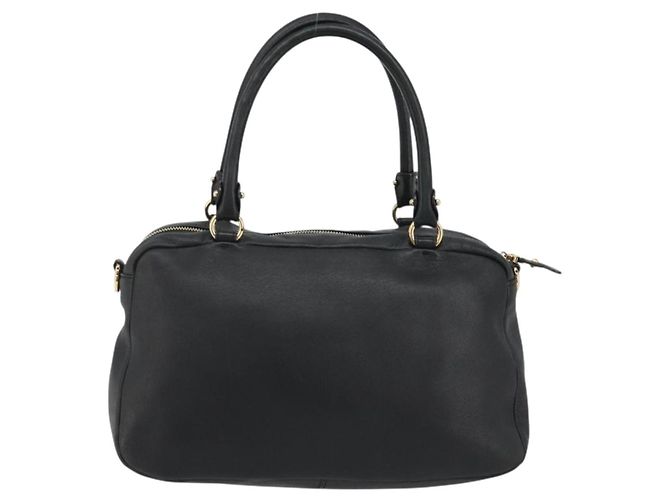 Borsa Salvatore Ferragamo Vala in Pelle Nera e Oro Auth BA13758 Nero D'oro - vista 2