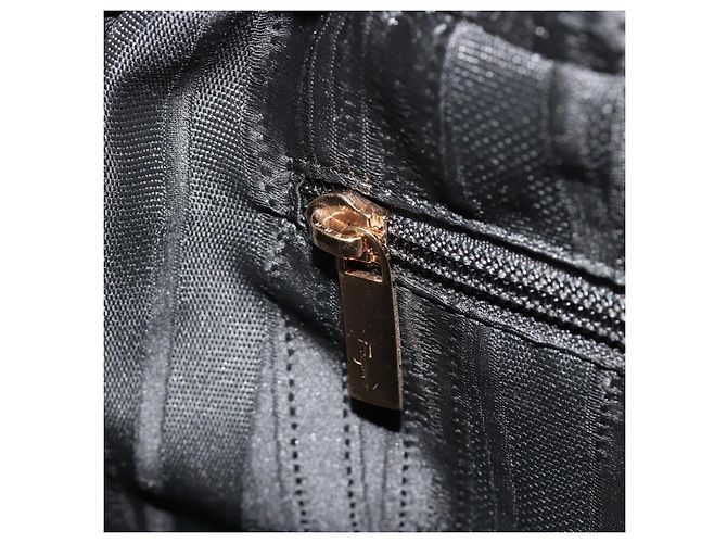 Borsa Salvatore Ferragamo Vala in Pelle Nera e Oro Auth BA13758 Nero D'oro - vista 21