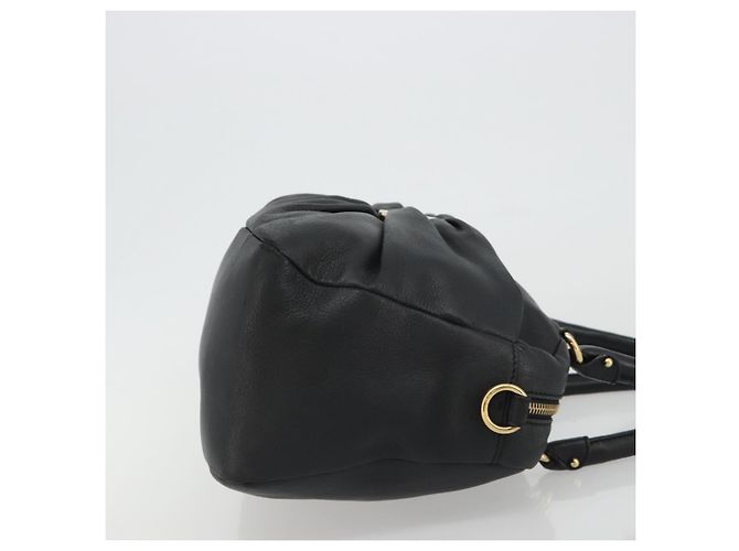 Borsa Salvatore Ferragamo Vala in Pelle Nera e Oro Auth BA13758 Nero D'oro - vista 3