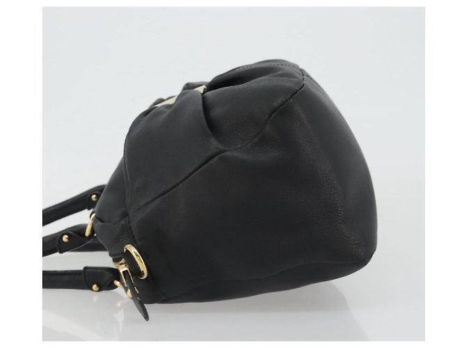 Borsa Salvatore Ferragamo Vala in Pelle Nera e Oro Auth BA13758 Nero D'oro - vista 4