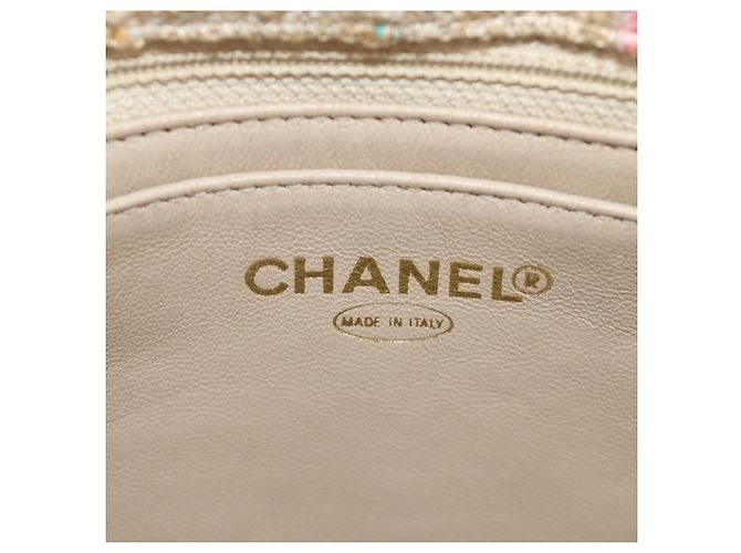 Borsa a Spalla CHANEL 2.55 Tweed Beige Oro CC Auth 189821SAM D'oro - vista 24