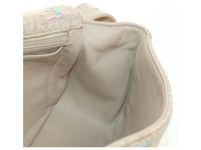 Borsa a Spalla CHANEL 2.55 Tweed Beige Oro CC Auth 189821SAM D'oro - vista 25