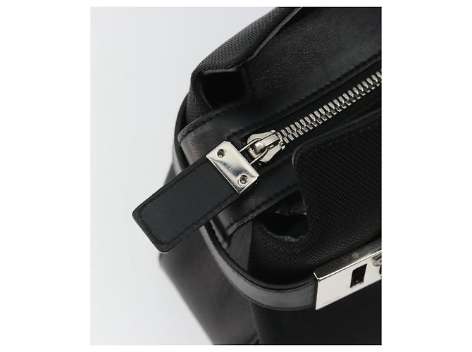 Borsa Salvatore Ferragamo in tela nera e argento autentica gh2223 Nero - vista 10