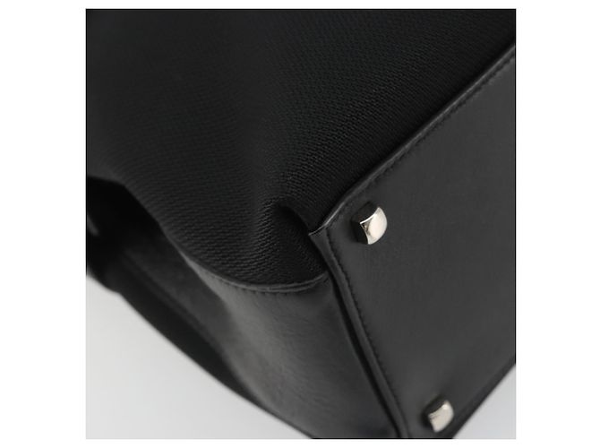 Borsa Salvatore Ferragamo in tela nera e argento autentica gh2223 Nero - vista 16