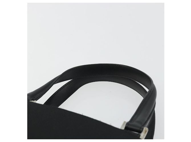 Borsa Salvatore Ferragamo in tela nera e argento autentica gh2223 Nero - vista 8