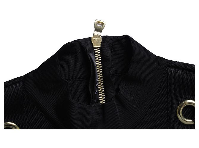 Balmain, abito aderente in maglia elasticizzata nera Nero - vista 10