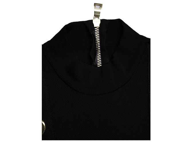 Balmain, abito aderente in maglia elasticizzata nera Nero - vista 5