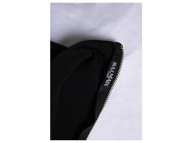 Balmain, abito aderente in maglia elasticizzata nera Nero - vista 9