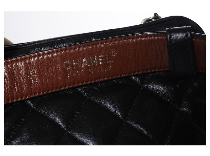 Chanel, marsupio vintage in pelle trapuntata anni 1990 Nero Rosso - vista 10