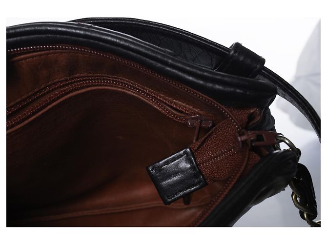 Chanel, marsupio vintage in pelle trapuntata anni 1990 Nero Rosso - vista 7