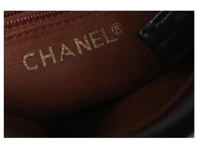 Chanel, marsupio vintage in pelle trapuntata anni 1990 Nero Rosso - vista 8