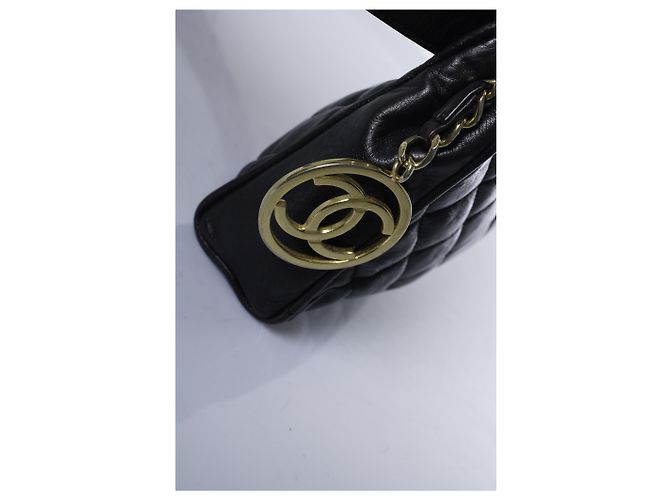 Chanel, marsupio vintage in pelle trapuntata anni 1990 Nero Rosso - vista 9