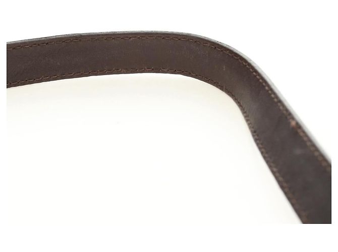 FENDI Zucca Canvas Mamma Baguette Shoulder Bag Black Brown Auth 190478V Marrone Nero - vista 14