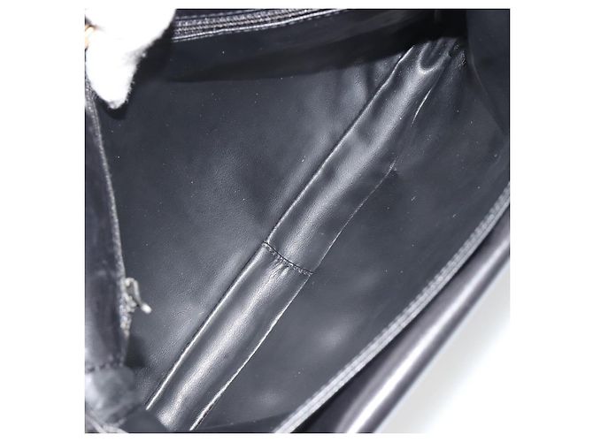 Borsa a Spalla con Catena BALLY in Pelle Nera e Oro Auth 190641A Nero D'oro - vista 12