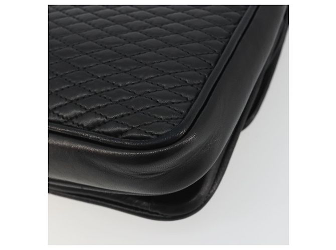 Borsa a Spalla con Catena BALLY in Pelle Nera e Oro Auth 190641A Nero D'oro - vista 15