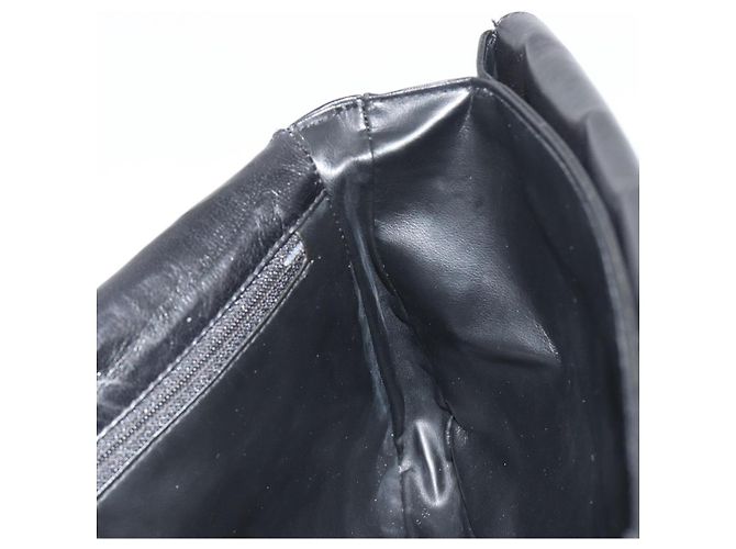 Borsa a Spalla con Catena BALLY in Pelle Nera e Oro Auth 190641A Nero D'oro - vista 18