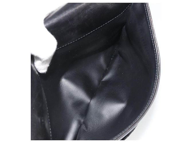 Borsa a Spalla con Catena BALLY in Pelle Nera e Oro Auth 190641A Nero D'oro - vista 24