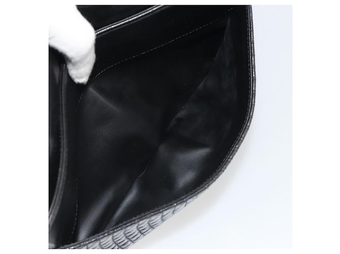 Borsa a Spalla con Catena BALLY in Pelle Nera e Oro Auth 190641A Nero D'oro - vista 25