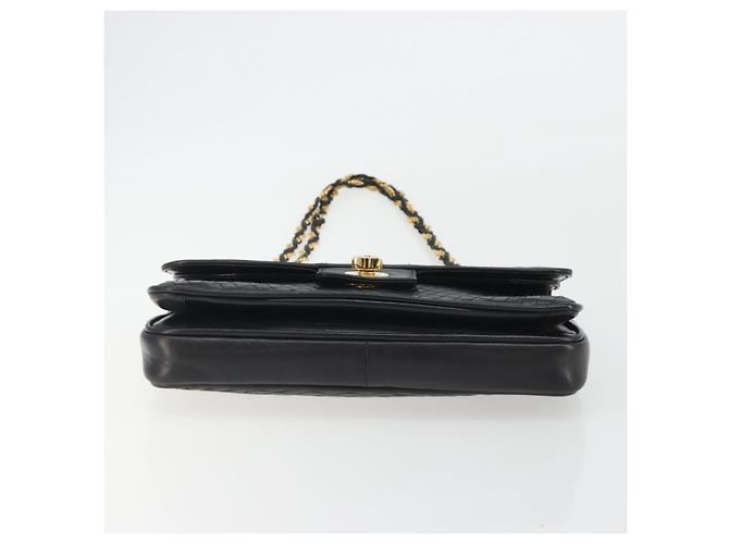 Borsa a Spalla con Catena BALLY in Pelle Nera e Oro Auth 190641A Nero D'oro - vista 5