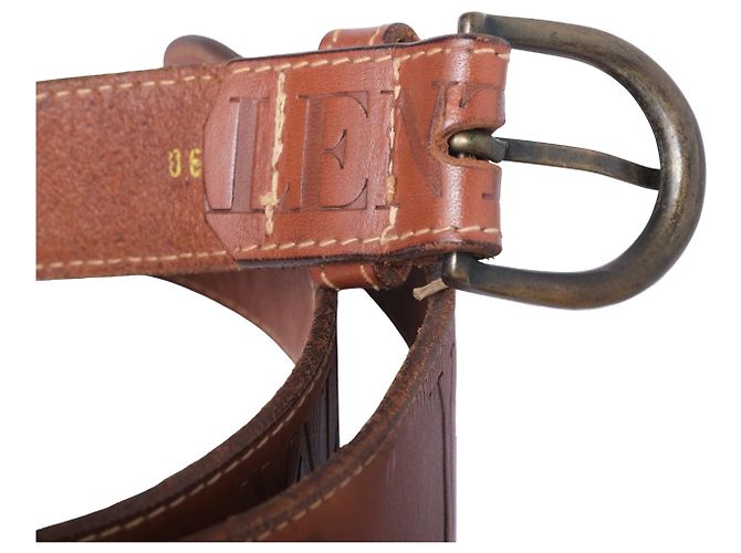 Cintura Valentino in pelle goffrata Marrone - vista 2
