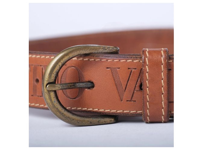 Cintura Valentino in pelle goffrata Marrone - vista 3