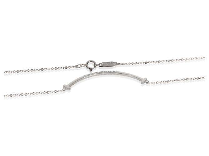 Collana Tiffany T Smile di Tiffany & Co. in oro bianco e diamanti, modello piccolo - vista 3