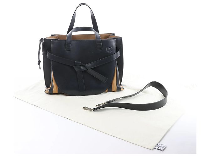 Borsa a mano 2Way in pelle LOEWE Gate Top Handle nera Marrone - vista 15