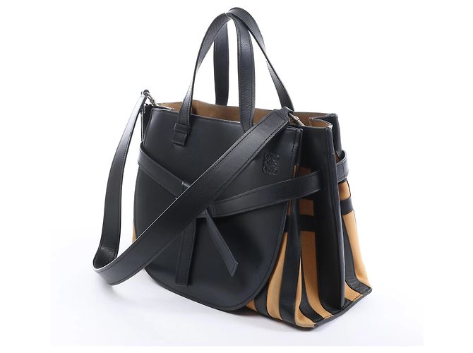 Borsa a mano 2Way in pelle LOEWE Gate Top Handle nera Marrone - vista 2