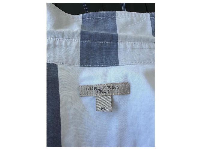 Camicia Burberry Brit a quadri blu e bianchi Bianco - vista 8