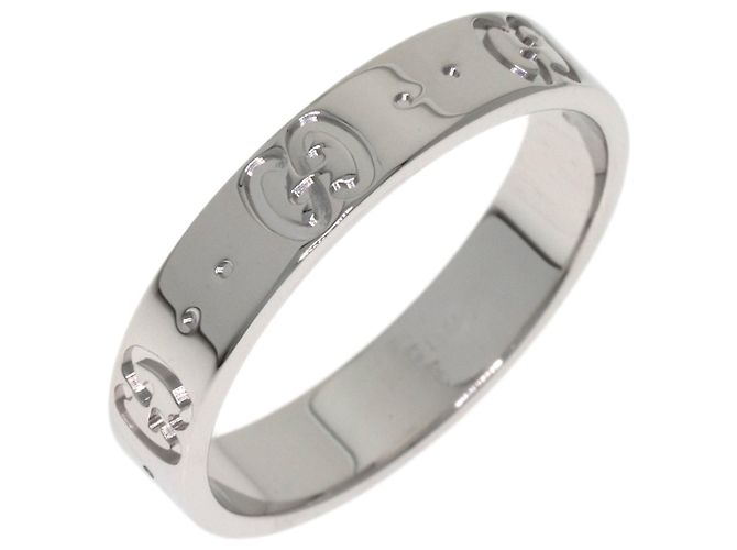 Anello Icon Band Gucci in oro bianco 18K - vista 2