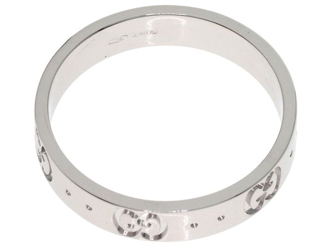 Anello Icon Band Gucci in oro bianco 18K - vista 4