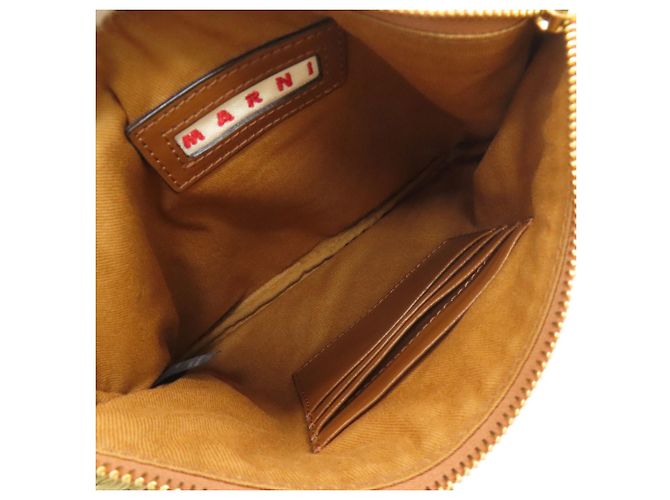 Pochette e borsa a tracolla Marni Tropicalia Marcel Zip Marrone - vista 5